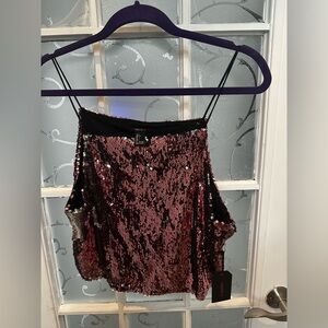 Forever 21 Sequin Pink Top